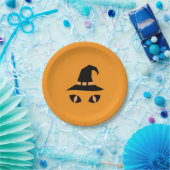 Halloween witchy cat papieren bordje (Feest)