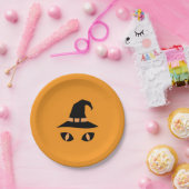 Halloween witchy cat papieren bordje (Feest)