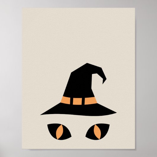 Halloween witchy cat poster (Voorkant)