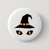 Halloween witchy cat ronde button 5,7 cm (Voorkant)