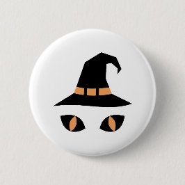 Halloween witchy cat ronde button 5,7 cm