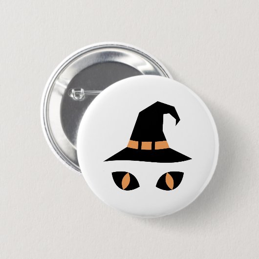 Halloween witchy cat ronde button 5,7 cm (Voorkant /achterkant)