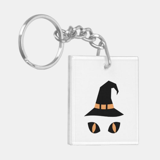 Halloween witchy cat sleutelhanger (Voorkant Links)
