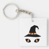 Halloween witchy cat sleutelhanger (Voorkant)