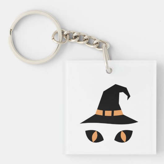 Halloween witchy cat sleutelhanger (Voorkant)