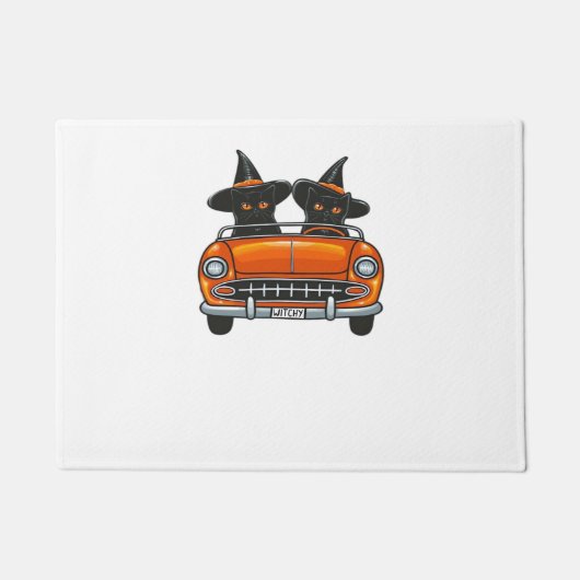 Halloween Witchy Cats Classic T-shirt Deurmat (Voorkant)