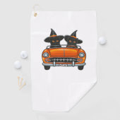 Halloween Witchy Cats Classic T-shirt Golfhanddoek (Insitu)