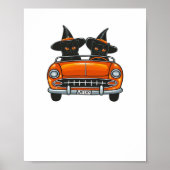 Halloween Witchy Cats Classic T-shirt Poster (Voorkant)
