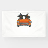 Halloween Witchy Cats Classic T-shirt Spandoek (Horizontaal)