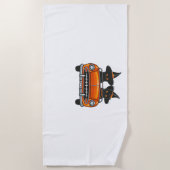 Halloween Witchy Cats Classic T-shirt Strandlaken (Voorkant)