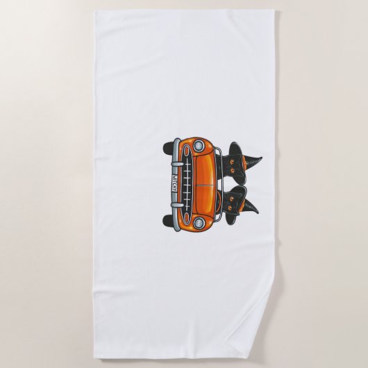 Halloween Witchy Cats Classic T-shirt Strandlaken (Voorkant)