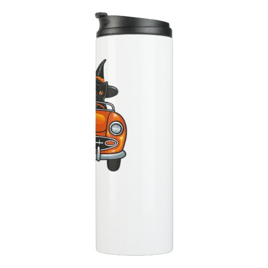 Halloween Witchy Cats Classic T-shirt Thermosbeker (Geroteerd rechts)