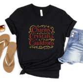 Halloween Witchy Charms Crystals Cauldrons Gothic T-shirt
