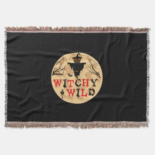 Halloween Witchy en Wild Birthday Deken (Voorkant)