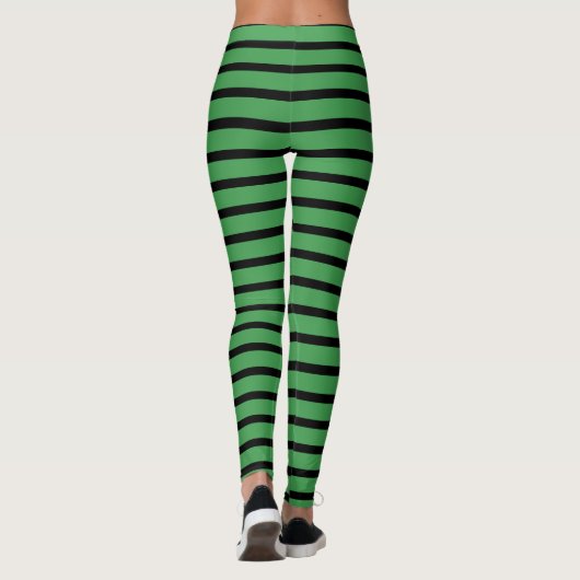 Halloween witchy gestreepte leggings (Achterkant)