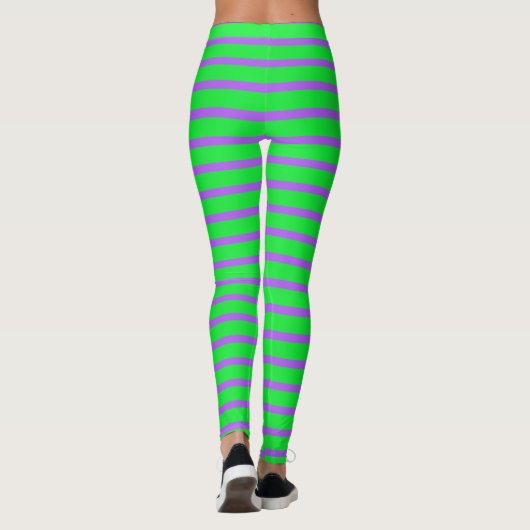 Halloween witchy gestreepte leggings (Achterkant)