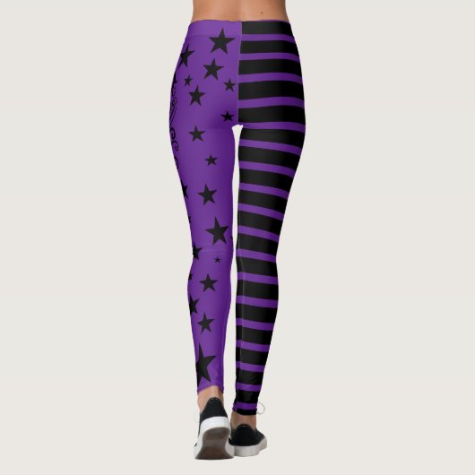Halloween witchy gestreepte leggings (Achterkant)