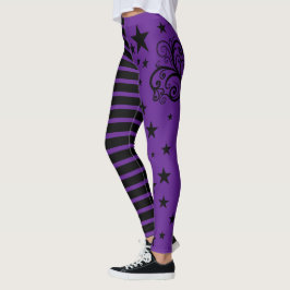 Halloween witchy gestreepte leggings