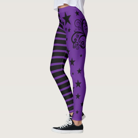 Halloween witchy gestreepte leggings (Links)