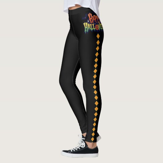 Halloween witchy gestreepte leggings (Links)