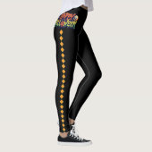 Halloween witchy gestreepte leggings (Rechts)