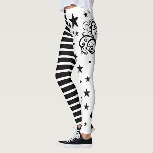 Halloween witchy gestreepte leggings (Links)