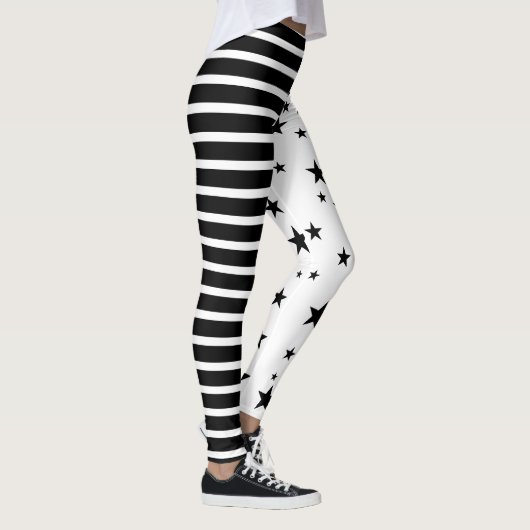 Halloween witchy gestreepte leggings (Rechts)