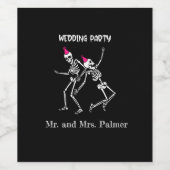 Halloween Witchy Gothic bruiloft Wijn Etiket (Enkel label)