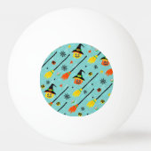 Halloween Witchy Naadloos Thema Pingpongbal (Achterkant)