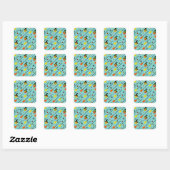 Halloween Witchy Naadloos Thema Vierkante Sticker (Vel)