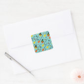 Halloween Witchy Naadloos Thema Vierkante Sticker (Envelop)