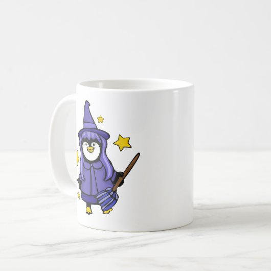 Halloween Witchy Penguin Koffiemok (Voorkant links)