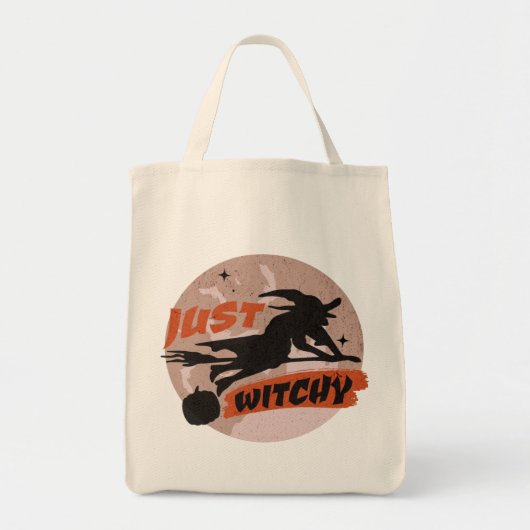 Halloween Witchy Retro Witch Costume Snoep Tote Bag (Voorkant)
