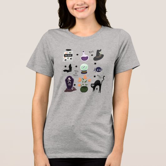 Halloween Witchy Tri-Blend Shirt (Voorkant)
