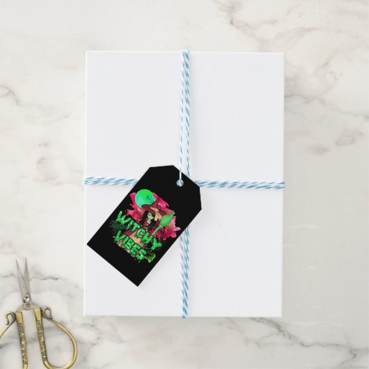 Halloween Witchy Vibes Cadeaulabel (Met Touw)