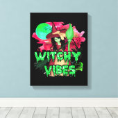 Halloween Witchy Vibes Canvas Afdruk (Insitu (Houten vloer))