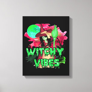 Halloween Witchy Vibes Canvas Afdruk