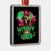 Halloween Witchy Vibes Metalen Ornament (Rechts)