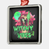 Halloween Witchy Vibes Metalen Ornament (Links)