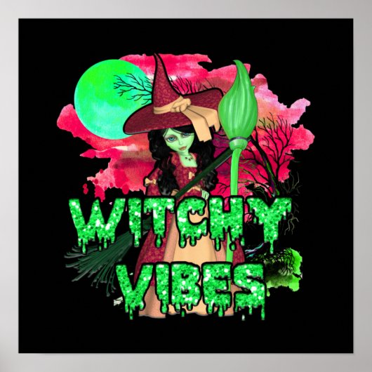 Halloween Witchy Vibes Poster (Voorkant)