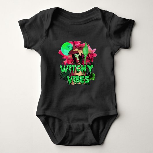 Halloween Witchy Vibes Romper (Voorkant)