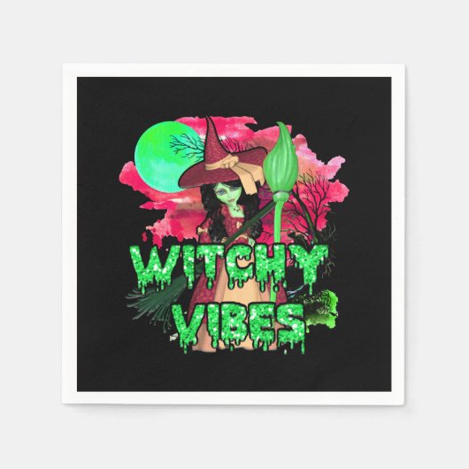 Halloween Witchy Vibes Servet (Voorkant)