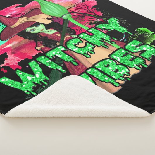 Halloween Witchy Vibes Sherpa Deken (3/4)