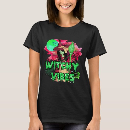 Halloween Witchy Vibes T-shirt (Voorkant)
