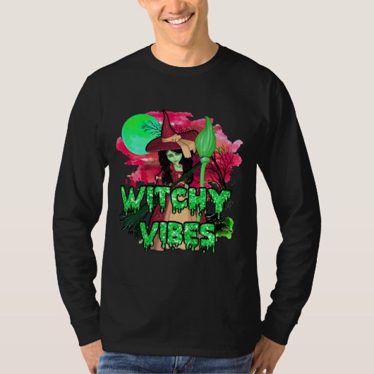 Halloween Witchy Vibes T-shirt (Voorkant)