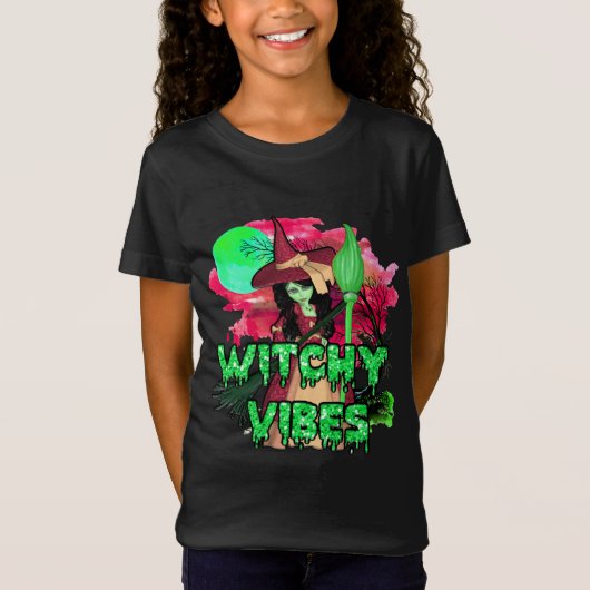 Halloween Witchy Vibes T-shirt (Voorkant)