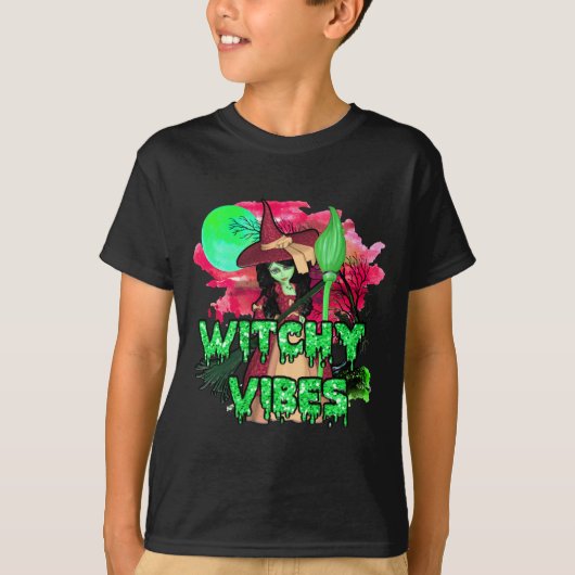 Halloween Witchy Vibes T-shirt (Voorkant)