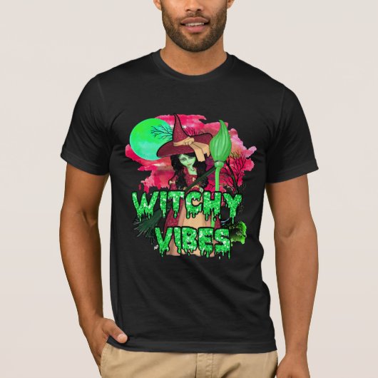 Halloween Witchy Vibes T-shirt (Voorkant)
