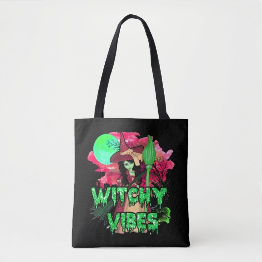 Halloween Witchy Vibes Tote Bag (Voorkant)