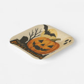 Halloween with a sensual collage technique papieren bordje (Gebogen)